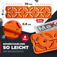 Bohrschablone Light 4-fach