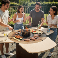 Barbecue a botte Tavolo aggiuntivo