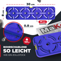 Bohrschablone 4-fach Light &Oslash;6mm