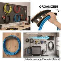4er Set Schlauchhalter und Kabelhalter zur Wandmontage
