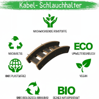 4er Set Schlauchhalter und Kabelhalter zur Wandmontage